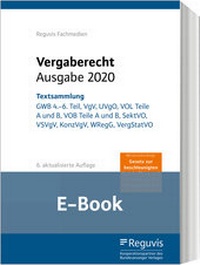Abbildung von: Vergaberecht - Ausgabe 2020 (E-Book) - Reguvis Fachmedien