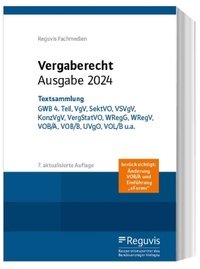 Abbildung von: Vergaberecht - Ausgabe 2024  - Reguvis Fachmedien