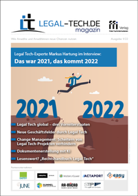 Abbildung von: Legal Tech-Magazin 1/22 - Freie Fachinformationen