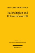 Cover: Nachhaltigkeit und Unternehmensrecht - Mohr Siebeck
