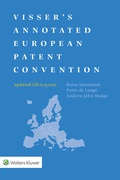 Cover: Visser's Annotated European Patent Convention 2022 Edition - Kluwer Law International