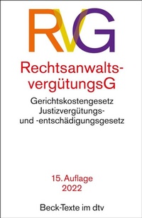 Abbildung von: Rechtsanwaltsvergütungsgesetz: RVG - dtv