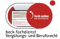Abbildung von: beck-fachdienst Vergütungs- und Berufsrecht - C.H.BECK