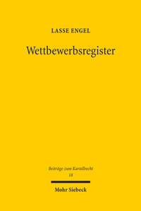 Enlarge image Cover: Wettbewerbsregister (eBook) - Mohr Siebeck