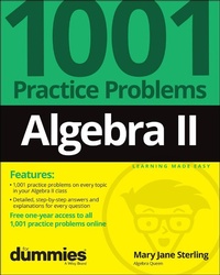 Abbildung von: Algebra II: 1001 Practice Problems For Dummies (+ Free Online Practice) - Wiley