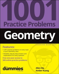 Enlarge image Cover: Geometry: 1001 Practice Problems For Dummies (+ Fr ee Online Practice) - Wiley