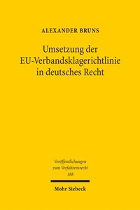 Bild: Umsetzung der EU-Verbandsklagerichtlinie in deutsches Recht - Mohr Siebeck