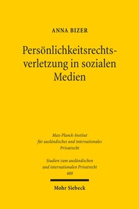 Abbildung von: Persönlichkeitsrechtsverletzung in sozialen Medien - Mohr Siebeck