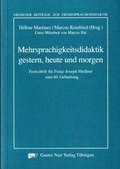 Cover: Mehrsprachigkeitsdidaktik gestern, heute und morgen - Narr