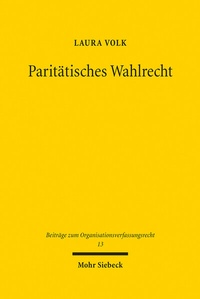 Abbildung von: Paritätisches Wahlrecht - Mohr Siebeck