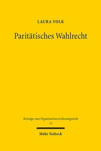 Abbildung von: Paritätisches Wahlrecht - Mohr Siebeck