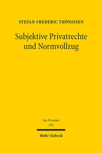 Abbildung von: Subjektive Privatrechte und Normvollzug - Mohr Siebeck