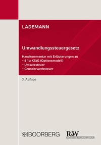 Bild: Umwandlungssteuergesetz: UmwStG - Boorberg