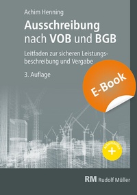Abbildung von: Ausschreibung nach VOB und BGB  - Rudolf Müller Verlag