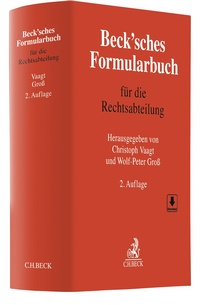 Enlarge image Cover: Beck'sches Formularbuch für die Rechtsabteilung - C.H.BECK