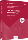 Cover: Der m&uuml;ndliche Kurzvortrag - Sch&auml;ffer-Poeschel