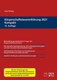 Abbildung von: Körperschaftsteuererklärung 2021 Kompakt - HDS