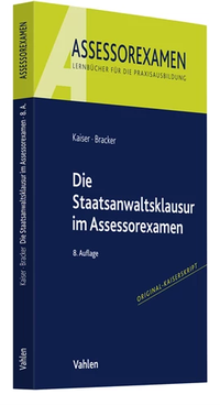 Enlarge image Cover: Die Staatsanwaltsklausur im Assessorexamen - Vahlen