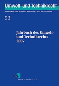 Abbildung von: Jahrbuch des Umwelt- und Technikrechts 2007 - Erich Schmidt Verlag