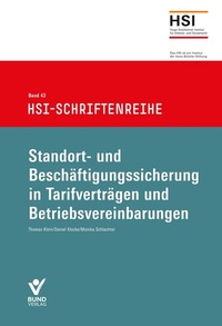 Abbildung von: Standort- und Beschäftigungssicherung in Tarifverträgen und Betriebsvereinbarungen - Bund-Verlag
