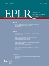 Abbildung von: European Pharmaceutical Law Review - EPLR - Lexxion