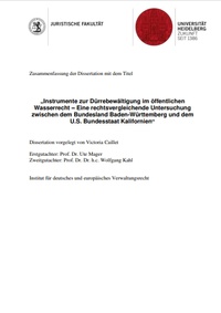 Abbildung von: Instrumente zur Dürrebewältigung im öffentlichen Wasserrecht - Carl Heymanns Verlag