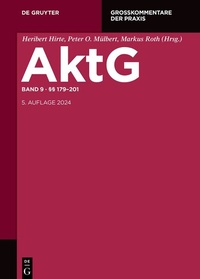 Abbildung von: Aktiengesetz: AktG - Band 9 - De Gruyter