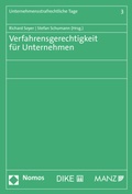 Cover: Verfahrensgerechtigkeit f&uuml;r Unternehmen - Nomos