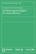 Cover: Verfahrensgerechtigkeit f&uuml;r Unternehmen (Band 3) - Dike Verlag Z&uuml;rich