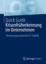 Cover: Quick Guide Krisenfrüherkennung im Unternehmen - Springer Gabler