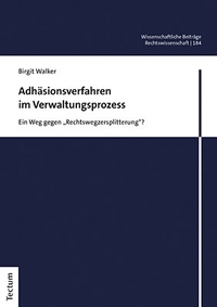 Abbildung von: Adhäsionsverfahren im Verwaltungsprozess - Tectum Wissenschaftsverlag