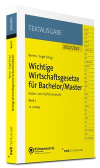 Abbildung von: Wichtige Wirtschaftsgesetze für Bachelor / Master, Band 2 - NWB