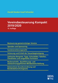 Abbildung von: Vereinsbesteuerung Kompakt 2019/2020 - HDS