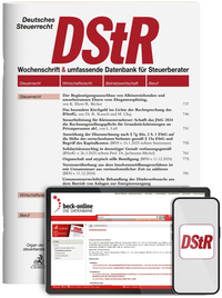 Bild vergrößern Bild: DStR Deutsches Steuerrecht - C.H.BECK