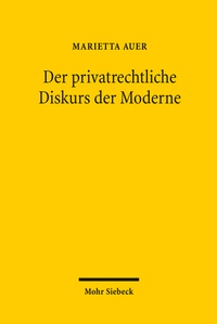 Bild: Der privatrechtliche Diskurs der Moderne - Mohr Siebeck