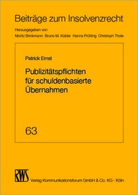 Abbildung von: Publizitätspflichten für schuldenbasierte Übernahmen - RWS