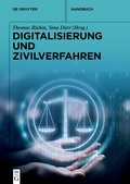 Cover: Digitalisierung und Zivilverfahren - De Gruyter