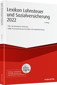Abbildung von: Lexikon Lohnsteuer und Sozialversicherung 2022 - Haufe-Lexware