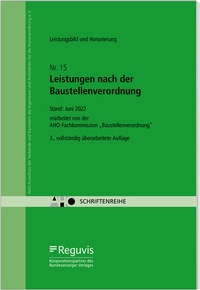 Bild vergrößern Bild: Leistungsbild und Honorierung - Leistungen nach der Baustellenverordnung - Reguvis Fachmedien