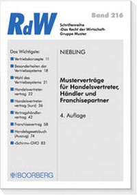 Abbildung von: Musterverträge für Handelsvertreter, Händler und Franchisepartner  - Boorberg