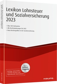 Abbildung von: Lexikon Lohnsteuer und Sozialversicherung 2023 - Haufe-Lexware