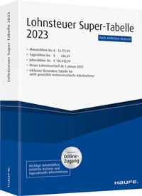 Abbildung von: Lohnsteuer-Supertabelle 2023  - Haufe-Lexware