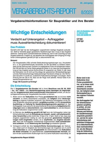 Bild: Vergaberechts-Report - Ernst Vögel
