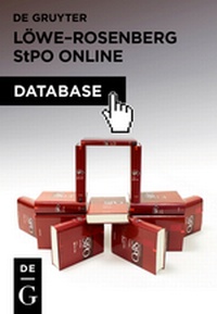 Abbildung von: Löwe-Rosenberg StPO Online - De Gruyter