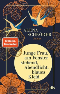 Abbildung von: Junge Frau, am Fenster stehend, Abendlicht, blaues Kleid - dtv