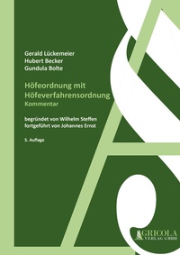 Abbildung von: Höfeordnung mit Höfeverfahrensordnung - Agricola-Verlag