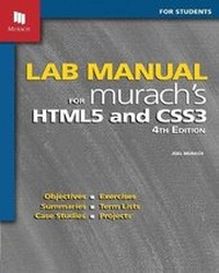 Enlarge image Cover: Lab Manual for Murach's Html5 and Css3 - Mike Murach and Associates, Inc.