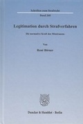 Cover: Legitimation durch Strafverfahren - Duncker & Humblot