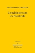 Cover: Gemeininteressen im Privatrecht - Mohr Siebeck