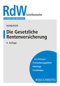Abbildung von: Die Gesetzliche Rentenversicherung - Boorberg
